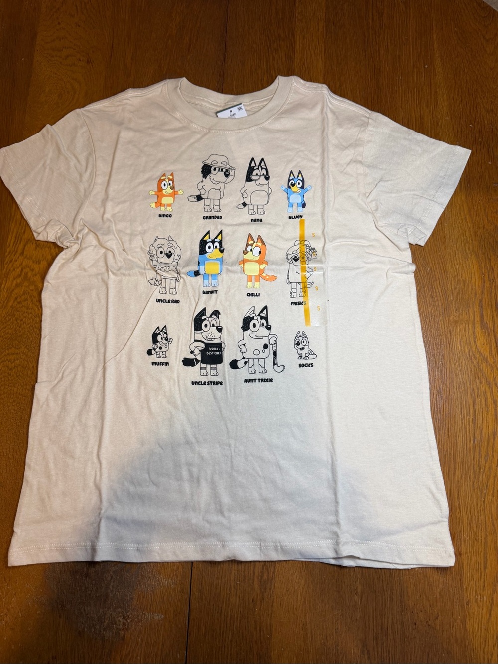 Bluey Character Small Graphic Tee NWT